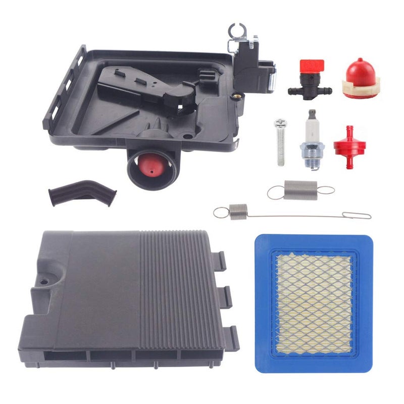 Hutdkte 795259 Air Filter Cleaner Primer Base - 692298 Air Cleaner Cover for Most 124000 122000 Model Engines with 790849 699056 Spring Fuel Filter Spark Plug Kit - Image 1